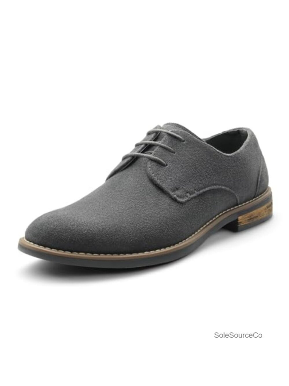Men's Suede Lace Up Wingtip Oxford Dress Shoes – Handmade Formal Business